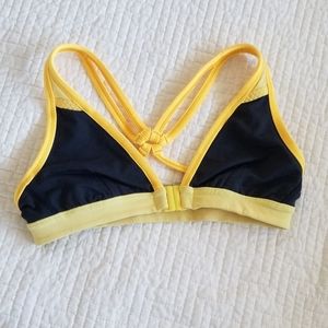 ☀️Lululemon yellow and navy blue sports bra S